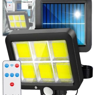 Lampa Solarna LED Ogrodowa Zewnętrzna z Czujnikiem Ruchu Zmierzchu Kinkiet