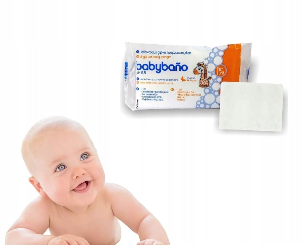 Gąbka Z Mydłem Dla Dzieci Jednorazowa Pediatryczna Higieniczna pH 5.5 4 Gąbka Z Mydłem Dla Dzieci Jednorazowa Pediatryczna Higieniczna pH 5.5 - obrazek 4