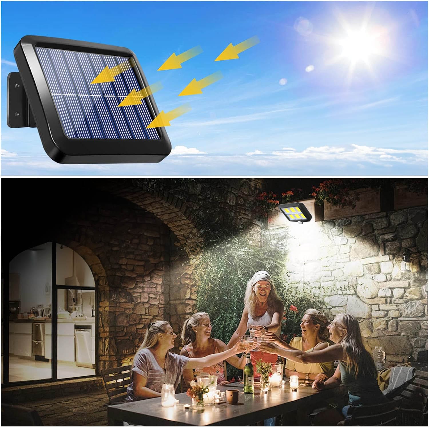 Lampa Solarna LED Ogrodowa Zewnętrzna z Czujnikiem Ruchu Zmierzchu Kinkiet 11 Lampa Solarna LED Ogrodowa Zewnętrzna z Czujnikiem Ruchu Zmierzchu Kinkiet - obrazek 11