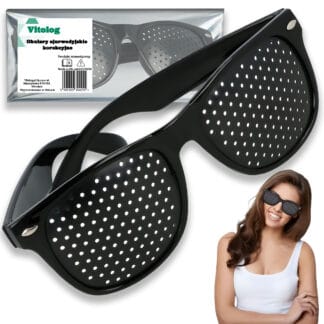 Okulary Ajurwedyjskie Korekcyjne do Czytania z Dziurkami Okrągłe