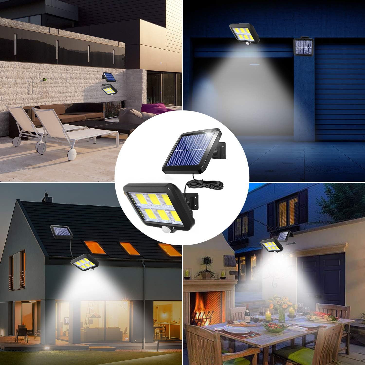 Lampa Solarna LED Ogrodowa Zewnętrzna z Czujnikiem Ruchu Zmierzchu Kinkiet 3 Lampa Solarna LED Ogrodowa Zewnętrzna z Czujnikiem Ruchu Zmierzchu Kinkiet - obrazek 3
