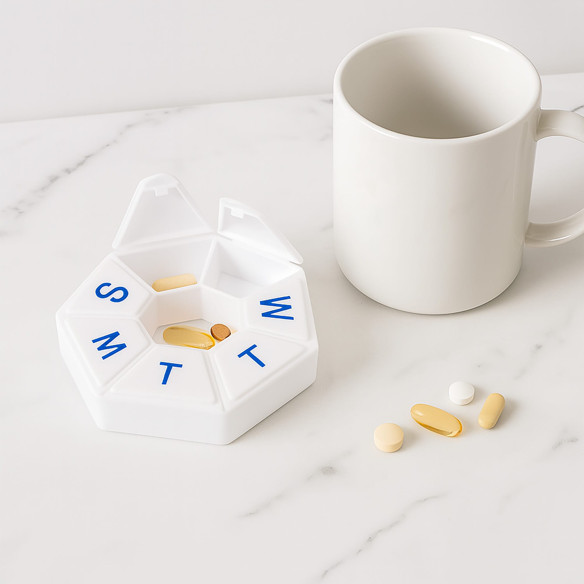 2x Pojemnik Organizer Tygodniowy na Leki Tabletki Pudełko Kasetka Lekarstwa 5 2x Pojemnik Organizer Tygodniowy na Leki Tabletki Pudełko Kasetka Lekarstwa - obrazek 5