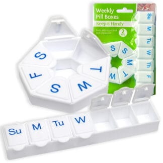 2x Pojemnik Organizer Tygodniowy na Leki Tabletki Pudełko Kasetka Lekarstwa