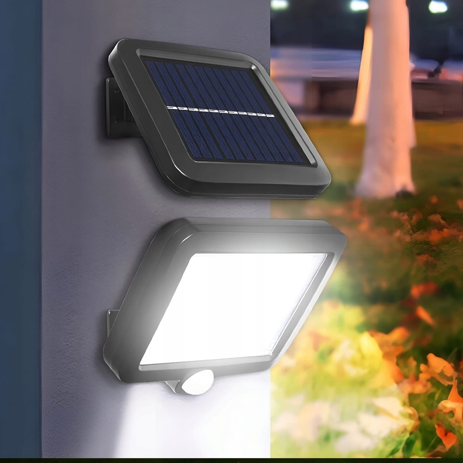 Lampa Solarna LED Ogrodowa Zewnętrzna z Czujnikiem Ruchu Zmierzchu Kinkiet 9 Lampa Solarna LED Ogrodowa Zewnętrzna z Czujnikiem Ruchu Zmierzchu Kinkiet - obrazek 9