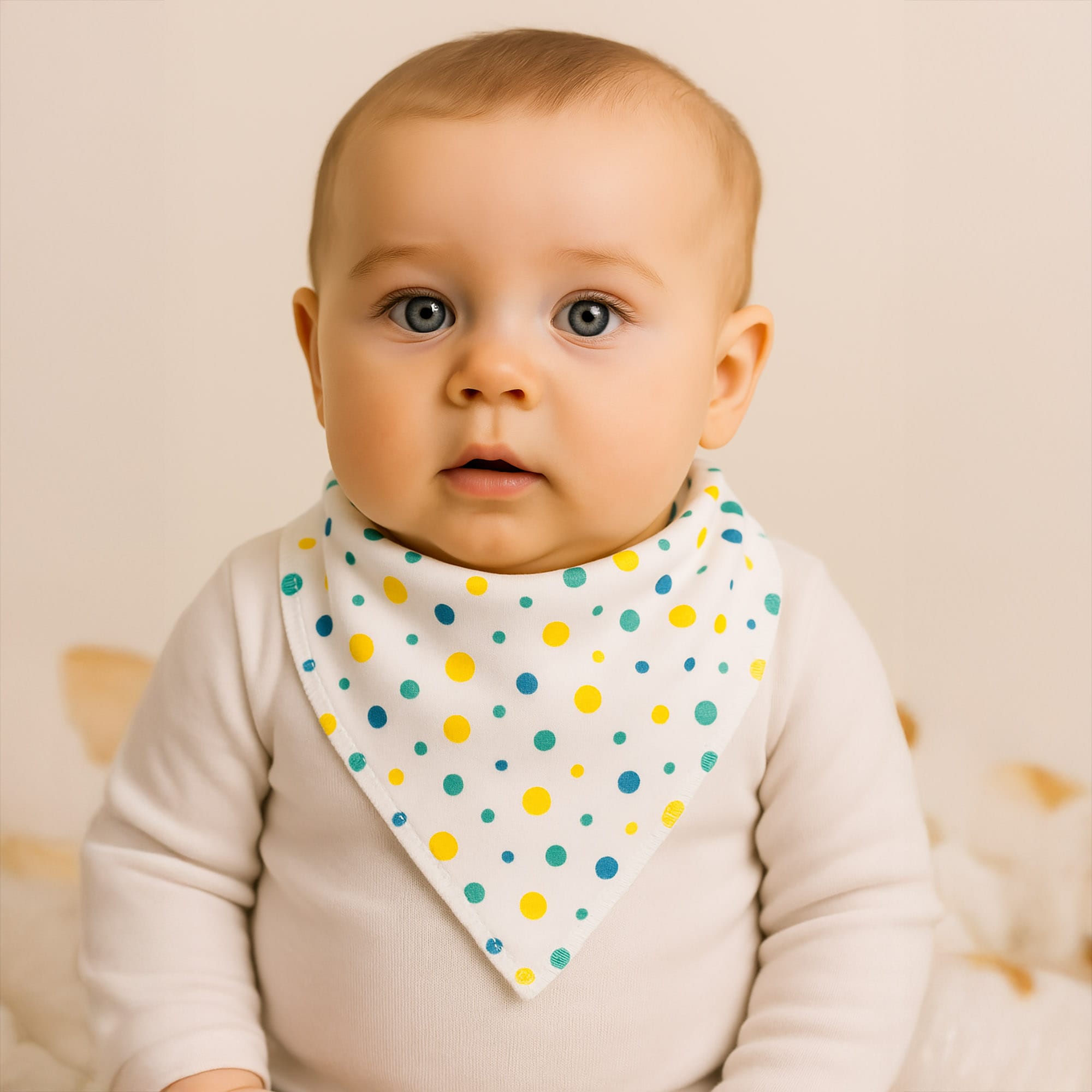 Bawełniany Śliniak Dla Niemowląt Na Zatrzaski Chłonny W Stylu Bandana 3 Bawełniany Śliniak Dla Niemowląt Na Zatrzaski Chłonny W Stylu Bandana - obrazek 3