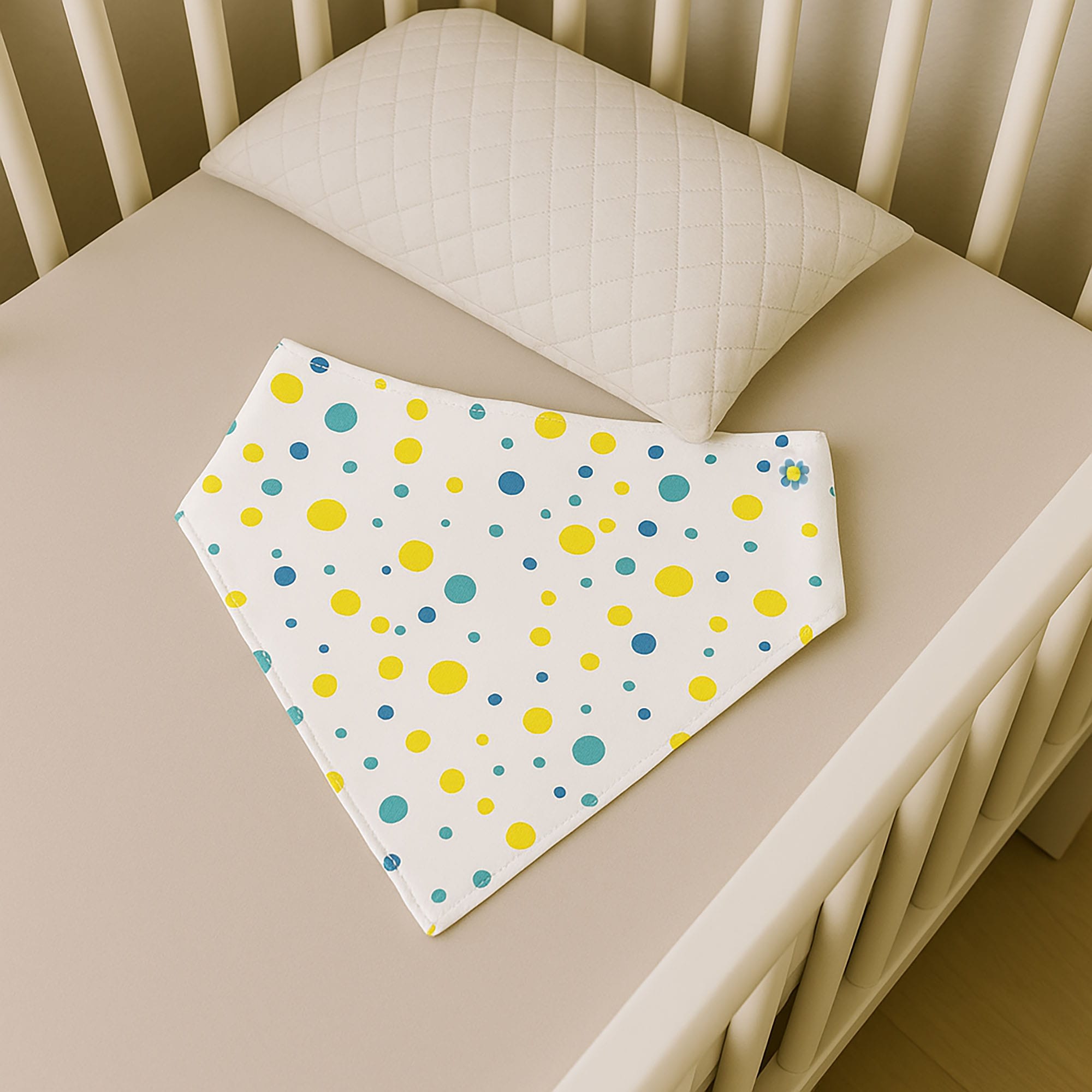 Bawełniany Śliniak Dla Niemowląt Na Zatrzaski Chłonny W Stylu Bandana 2 Bawełniany Śliniak Dla Niemowląt Na Zatrzaski Chłonny W Stylu Bandana - obrazek 2