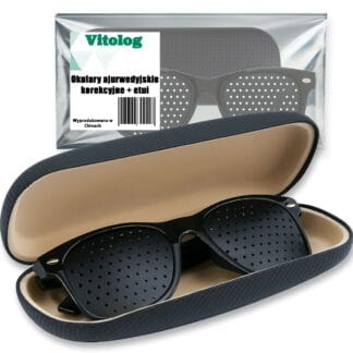 Okulary Ajurwedyjskie Z Dziurkami Do Czytania Poprawy Wzroku Ćwiczeń Oczu Wieloprzysłonowe + Etui