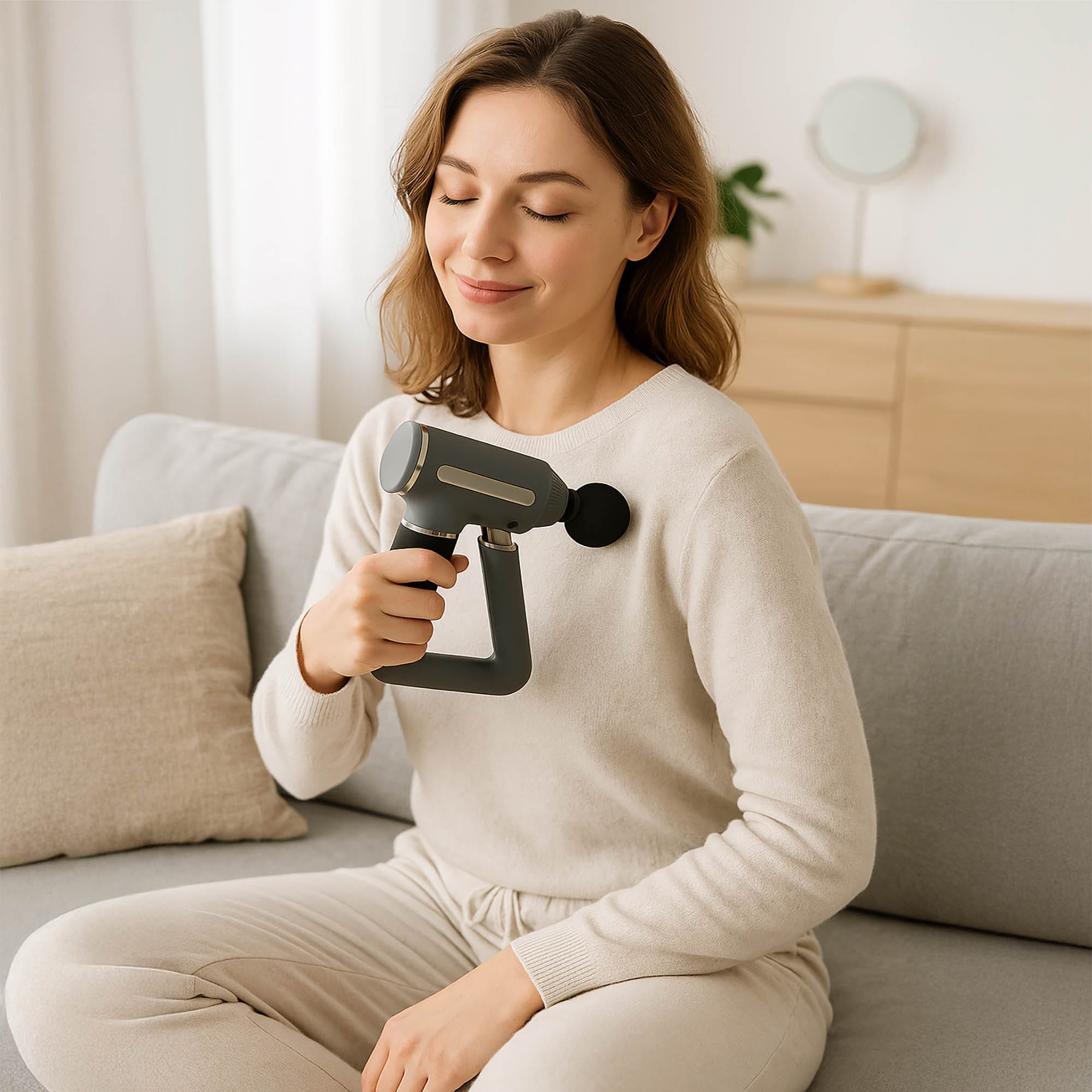 Pistolet do Masażu Masażer Wibracyjny do Ciała Mięśni Pleców Nóg 4 Głowice 6 Pistolet do Masażu Masażer Wibracyjny do Ciała Mięśni Pleców Nóg 4 Głowice - obrazek 6