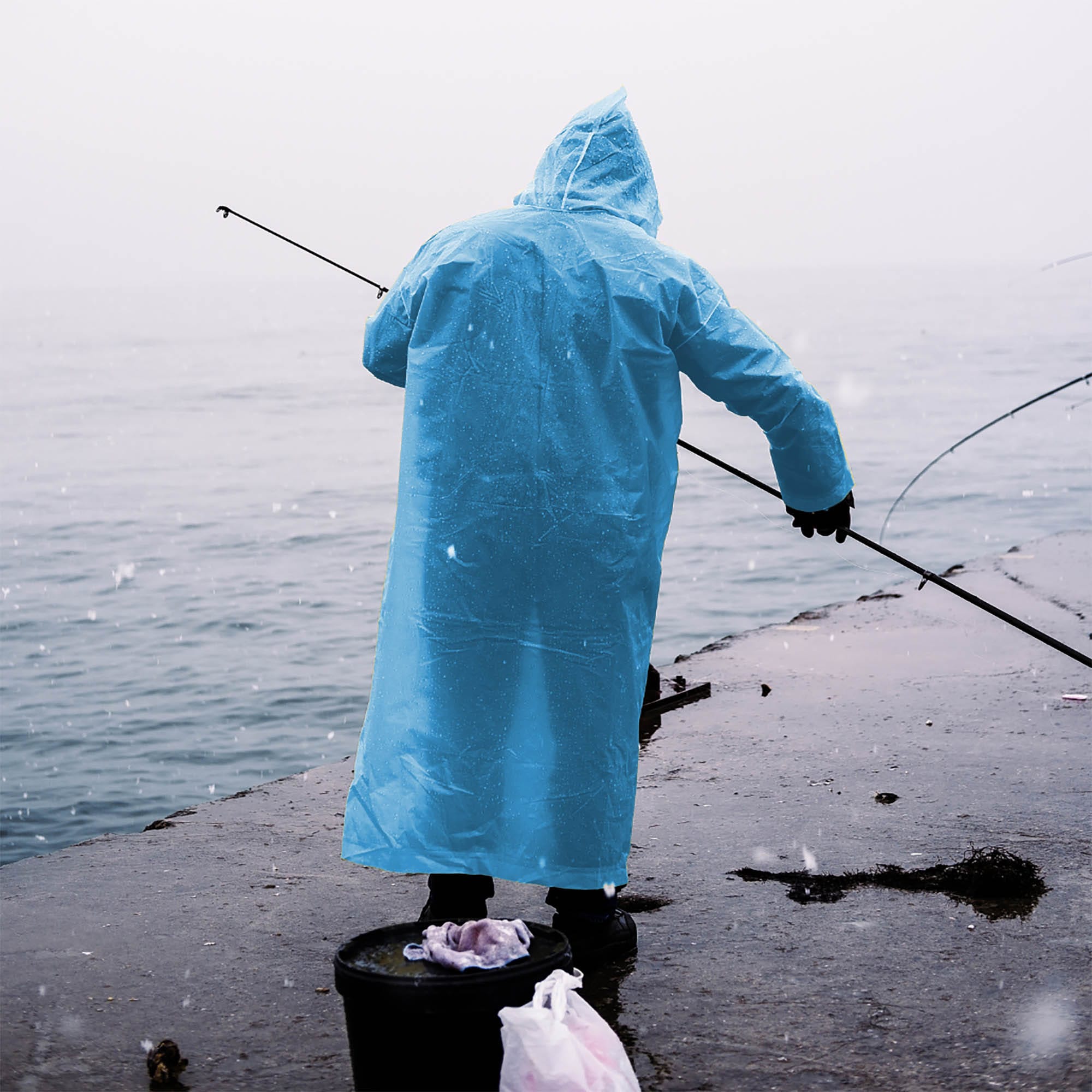 Peleryna Przeciwdeszczowa Palto Płaszcz Przeciwdeszczowy Ponczo Z Rękawami 4 Peleryna Przeciwdeszczowa Palto Płaszcz Przeciwdeszczowy Ponczo Z Rękawami - obrazek 4