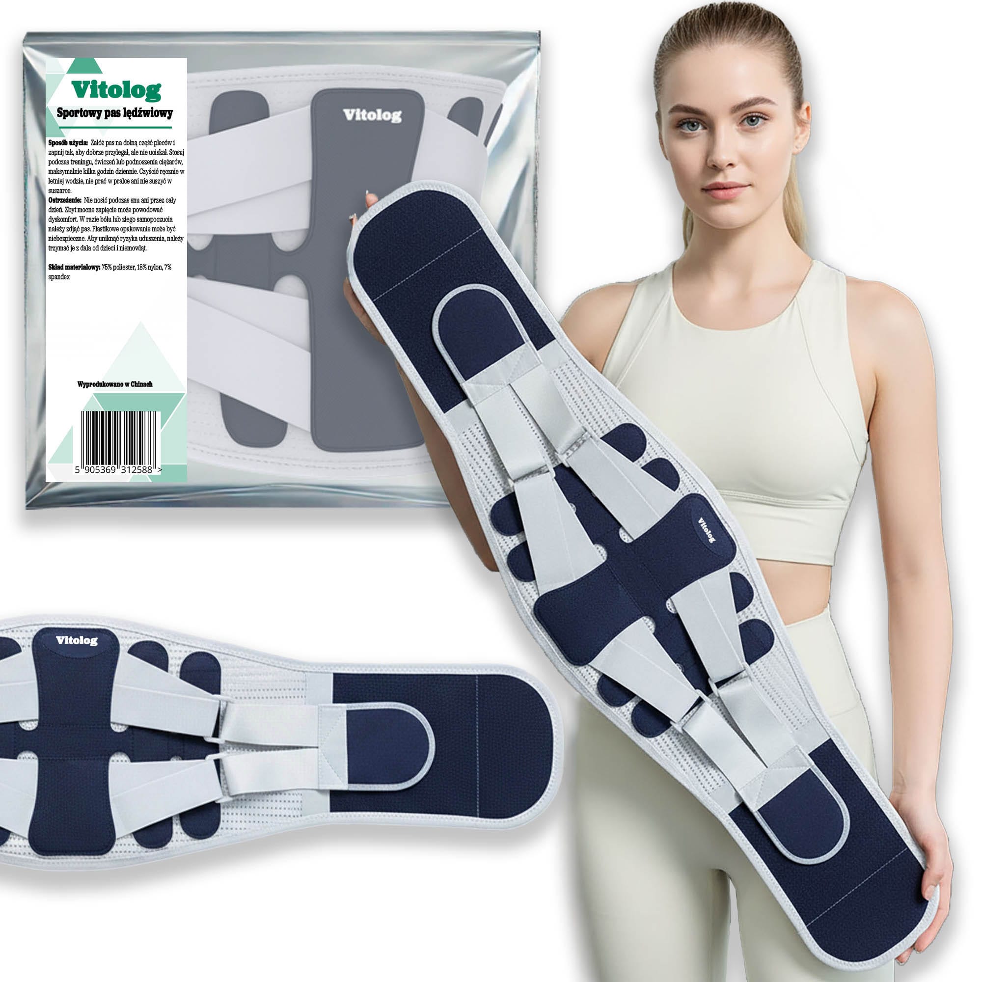 Pas Lędźwiowy Stabilizujący Usztywniający Stabilizator na Kręgosłup Orteza 1 Pas Lędźwiowy Stabilizujący Usztywniający Stabilizator na Kręgosłup Orteza