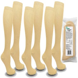 3-pack Podkolanówki Skarpety Kompresyjne Uciskowe Do Biegania Samolotu Przeciw Żylakowe Na Żylaki Kolanówki L/XL