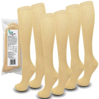 3-pack Podkolanówki Skarpety Kompresyjne Uciskowe Do Biegania Samolotu Przeciw Żylakowe Na Żylaki Kolanówki S/M