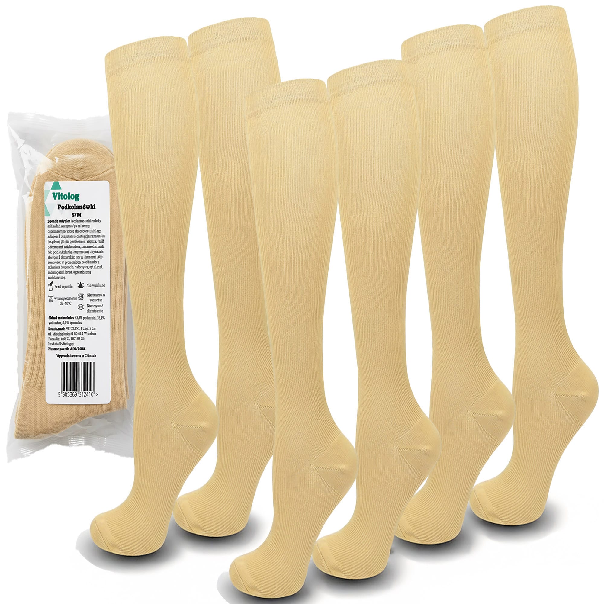 3-pack Podkolanówki Skarpety Kompresyjne Uciskowe Do Biegania Samolotu Przeciw Żylakowe Na Żylaki Kolanówki S/M 1 3-pack Podkolanówki Skarpety Kompresyjne Uciskowe Do Biegania Samolotu Przeciw Żylakowe Na Żylaki Kolanówki S/M