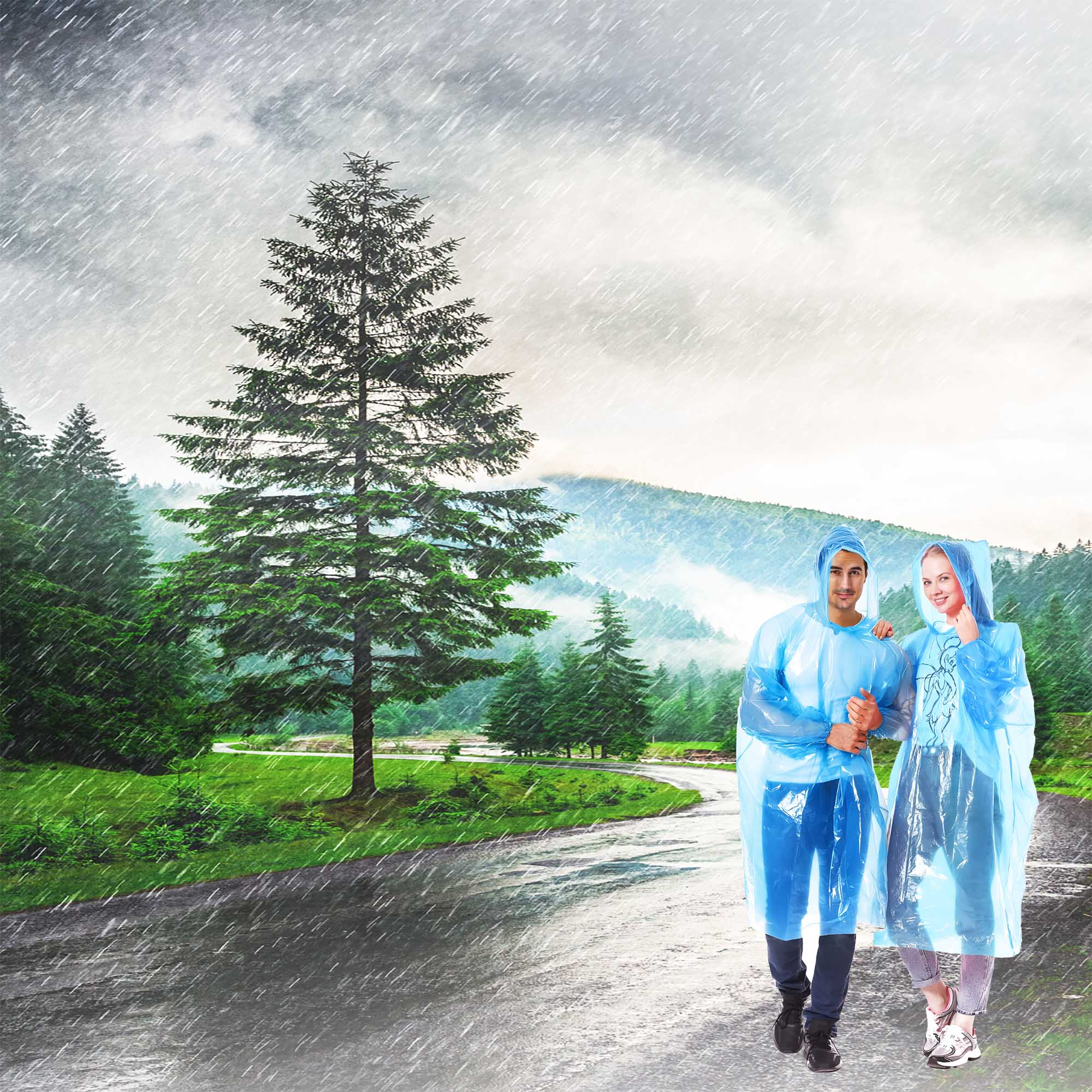 Peleryna Przeciwdeszczowa Palto Płaszcz Przeciwdeszczowy Ponczo Z Rękawami 2 Peleryna Przeciwdeszczowa Palto Płaszcz Przeciwdeszczowy Ponczo Z Rękawami - obrazek 2