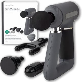 Pistolet do Masażu Masażer Wibracyjny do Ciała Mięśni Pleców Nóg 4 Głowice