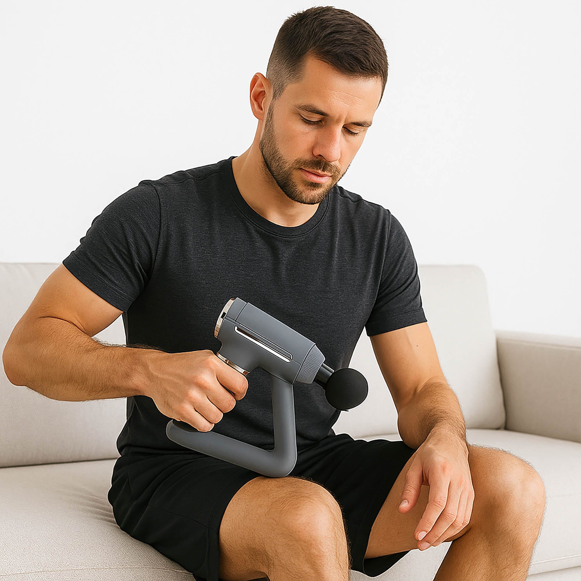 Pistolet do Masażu Masażer Wibracyjny do Ciała Mięśni Pleców Nóg 4 Głowice 4 Pistolet do Masażu Masażer Wibracyjny do Ciała Mięśni Pleców Nóg 4 Głowice - obrazek 4