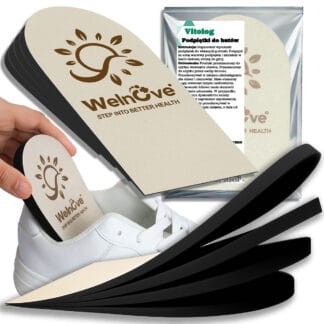 Podpiętki Podwyższające do Butów Amortyzujące Wkładki Regulowane do 2,8 cm