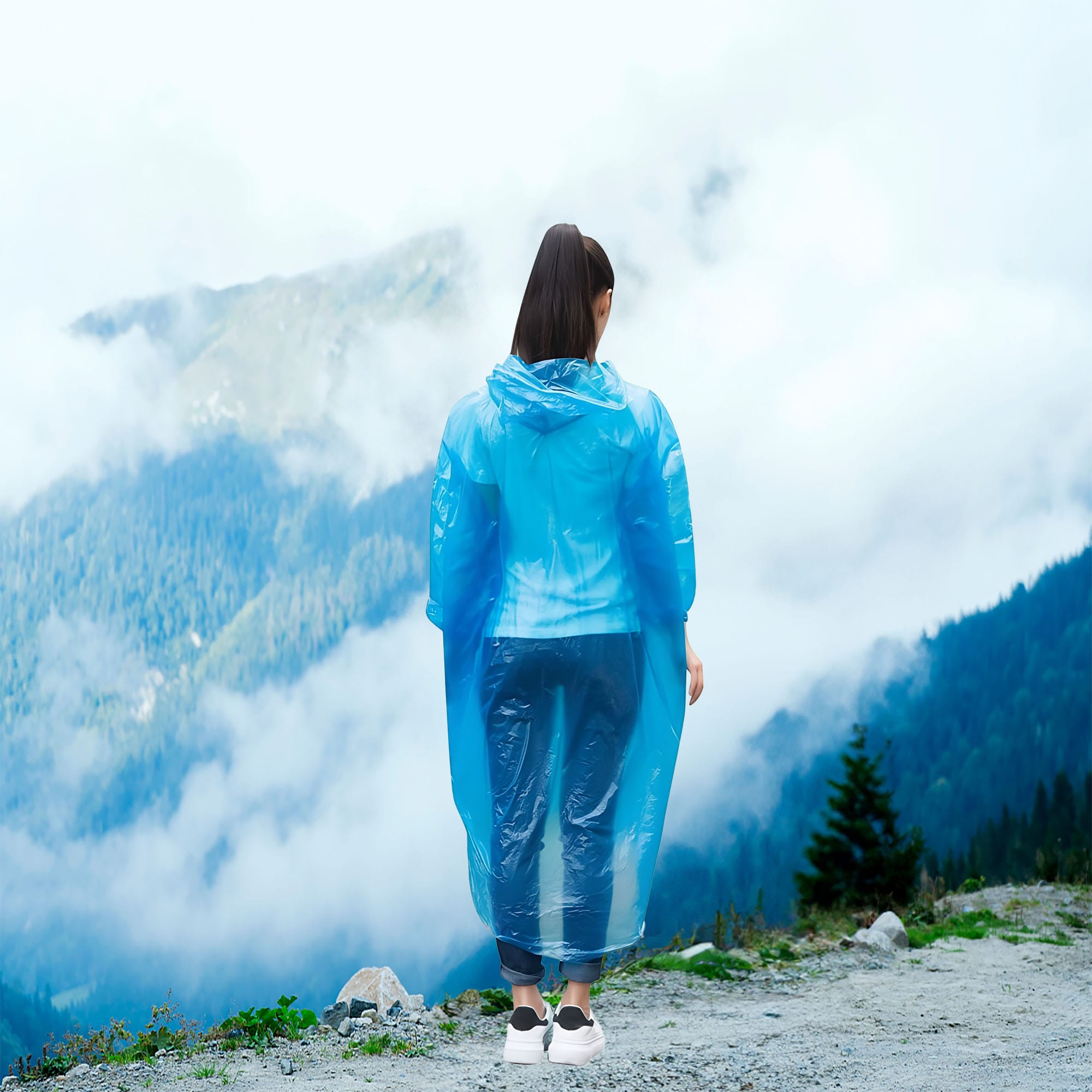 Peleryna Przeciwdeszczowa Palto Płaszcz Przeciwdeszczowy Ponczo Z Rękawami 5 Peleryna Przeciwdeszczowa Palto Płaszcz Przeciwdeszczowy Ponczo Z Rękawami - obrazek 5