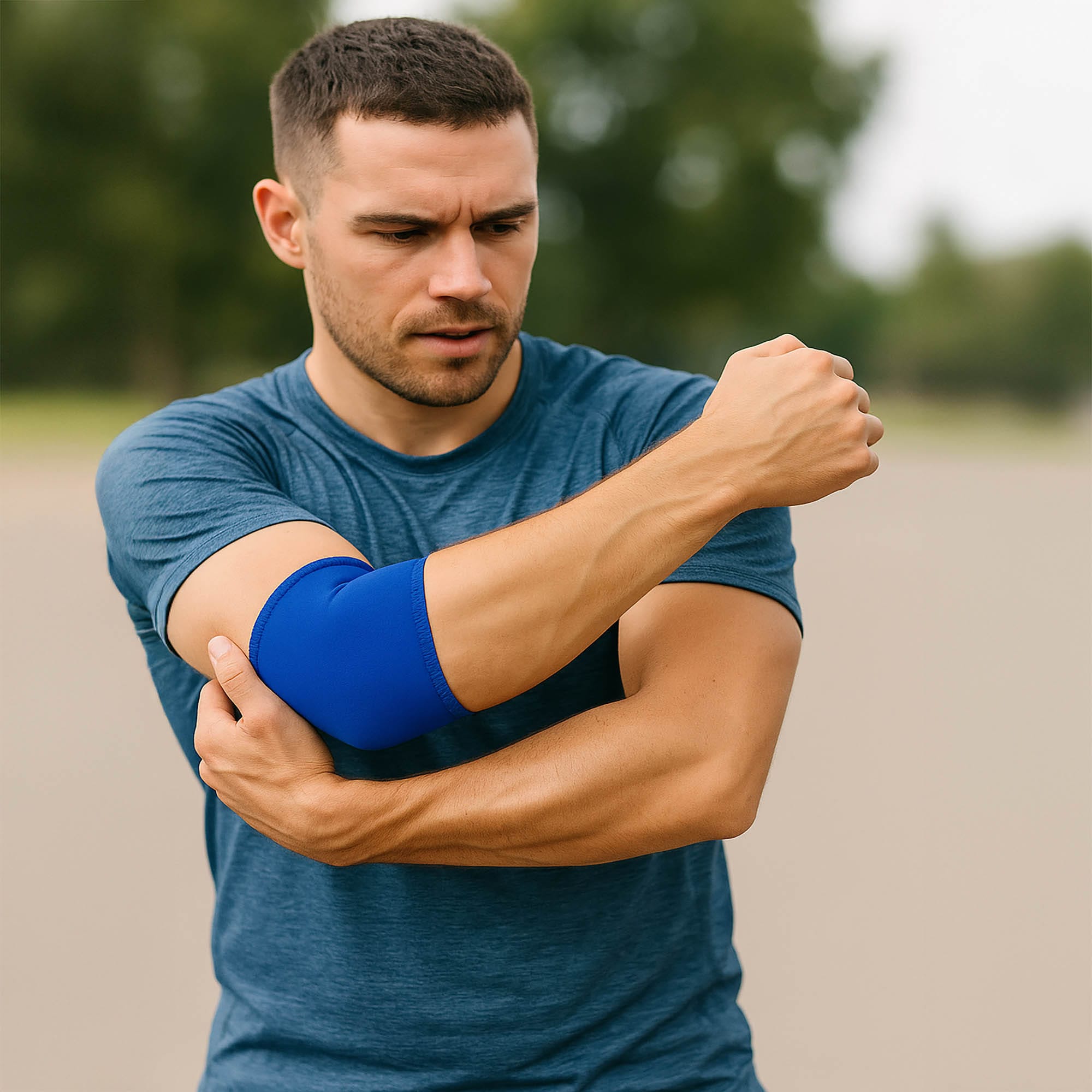 Opaska na Łokieć Tenisisty Stabilizator na Ból Łokcia Ściągacz Usztywniacz 5 Opaska na Łokieć Tenisisty Stabilizator na Ból Łokcia Ściągacz Usztywniacz - obrazek 5