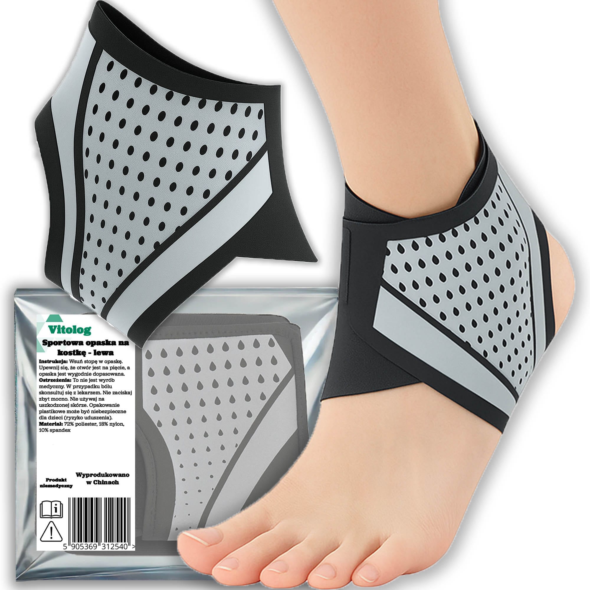 Stabilizator Kostki Opaska Uciskowa Kompresyjna Na Kostkę Stopę Regulowany 7 Stabilizator Kostki Opaska Uciskowa Kompresyjna Na Kostkę Stopę Regulowany - obrazek 7