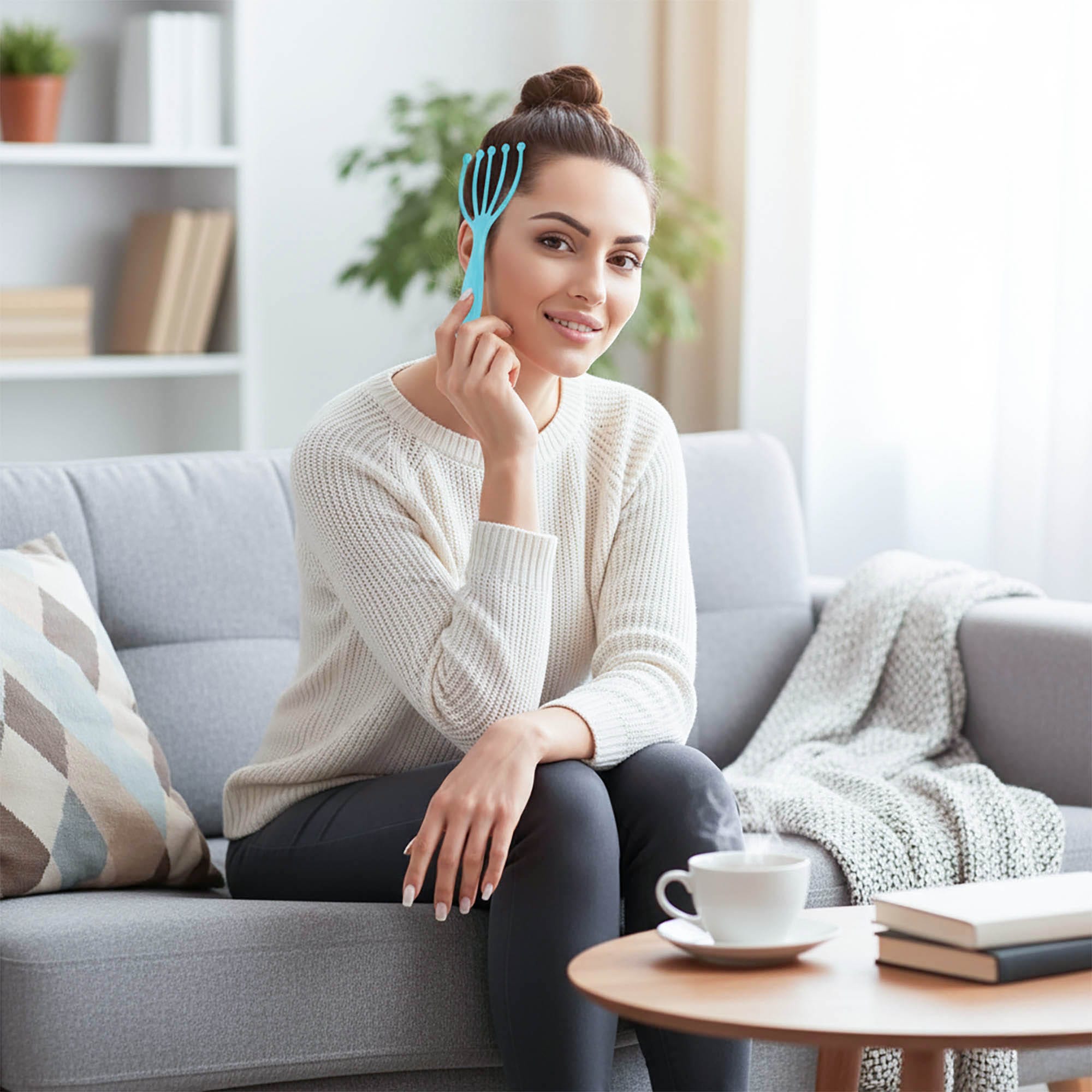 Masażer Ajurwedyjski do Skóry Głowy Włosów Wcierki Drapaczka Grabki Ręczny 5 Masażer Ajurwedyjski do Skóry Głowy Włosów Wcierki Drapaczka Grabki Ręczny - obrazek 5