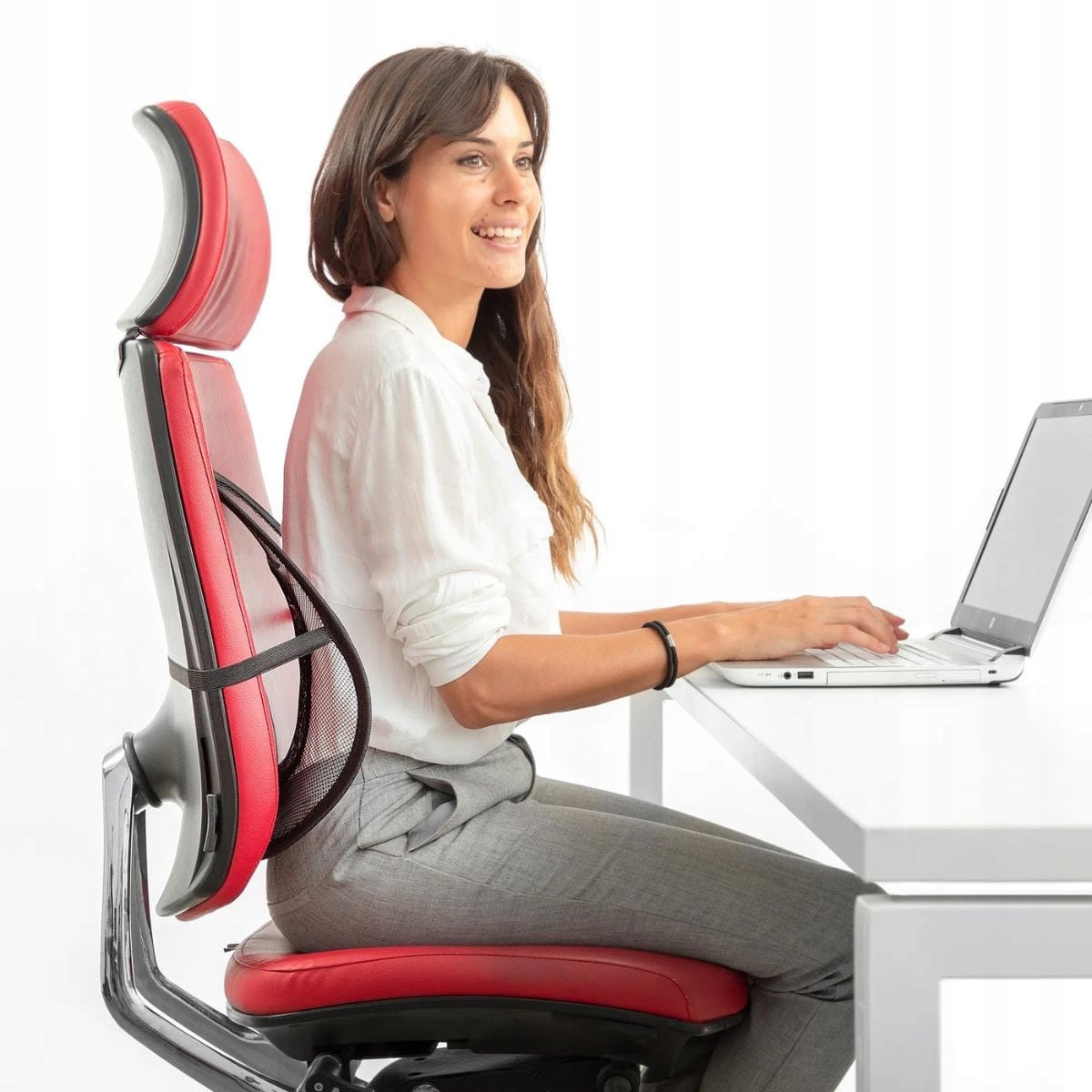 Podpórka Lędźwiowa Pod Plecy Na Fotel Biurowy Samochodu Podkładka Krzesło 3 Podpórka Lędźwiowa Pod Plecy Na Fotel Biurowy Samochodu Podkładka Krzesło - obrazek 3