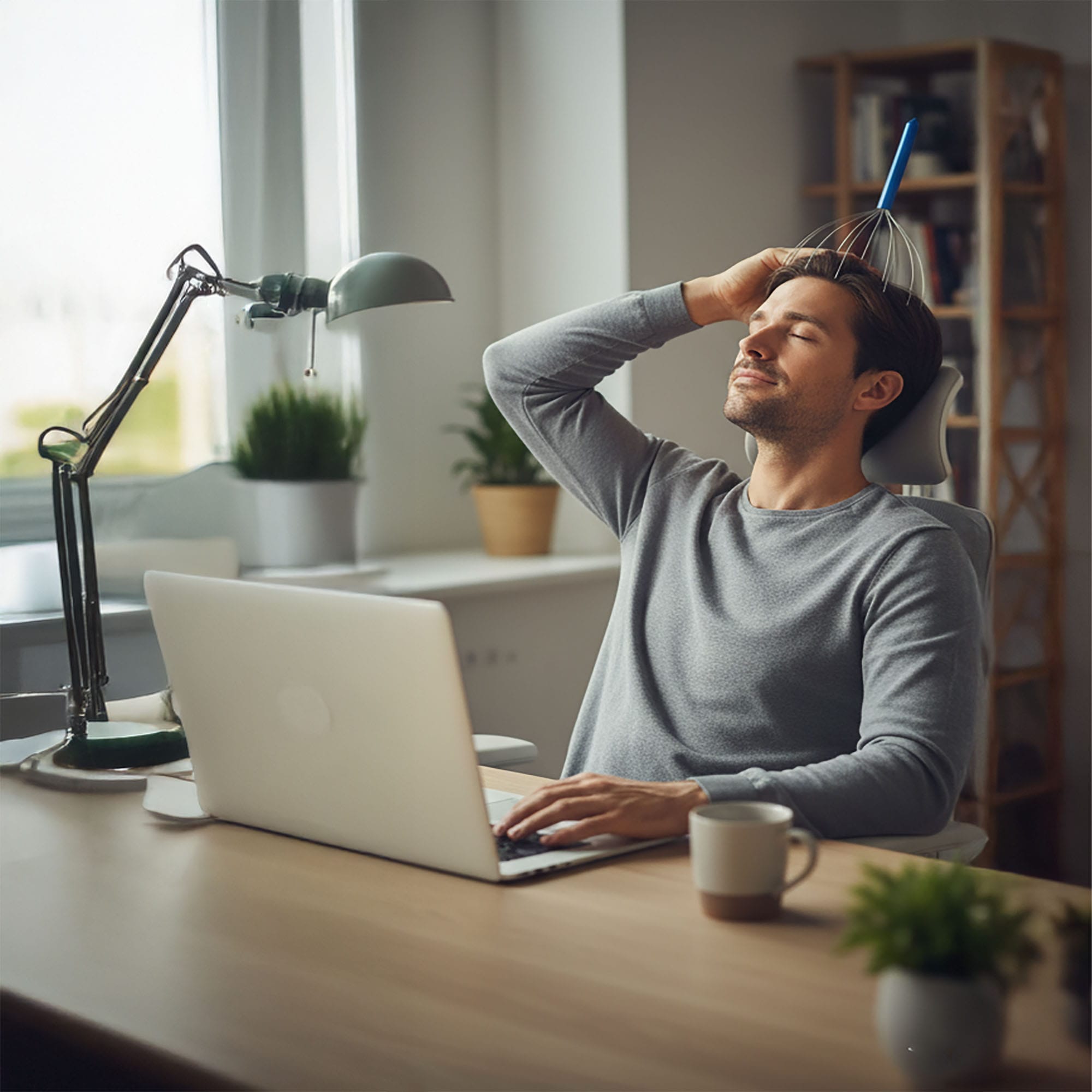 Masażer Ajurwedyjski do Masażu Skóry Głowy Skalpu na Porost Włosów Stalowy 5 Masażer Ajurwedyjski do Masażu Skóry Głowy Skalpu na Porost Włosów Stalowy - obrazek 5