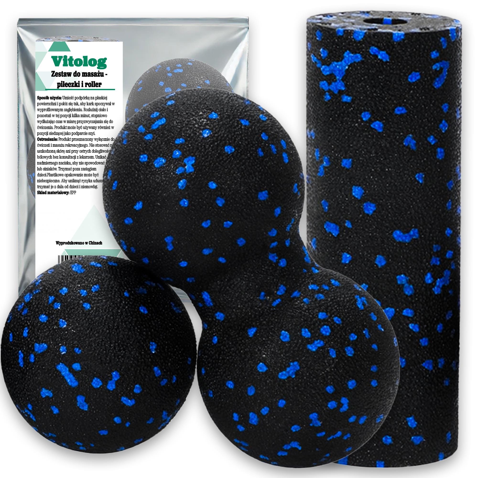 Roller Rolka Piłka DUOBALL Wałek do Masażu Rolowania Ciała Nóg Pleców EPP 3 1 Roller Rolka Piłka DUOBALL Wałek do Masażu Rolowania Ciała Nóg Pleców EPP 3