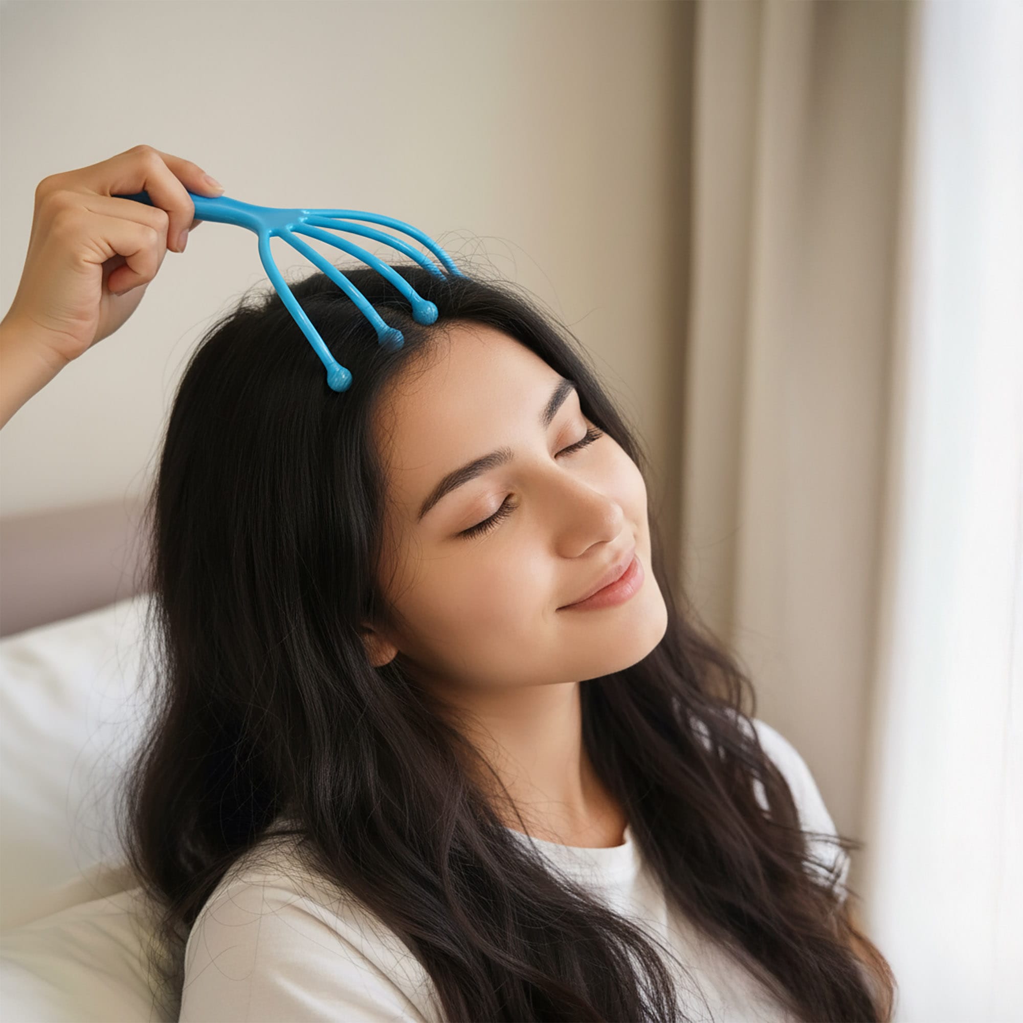 Masażer Ajurwedyjski do Skóry Głowy Włosów Wcierki Drapaczka Grabki Ręczny 2 Masażer Ajurwedyjski do Skóry Głowy Włosów Wcierki Drapaczka Grabki Ręczny - obrazek 2