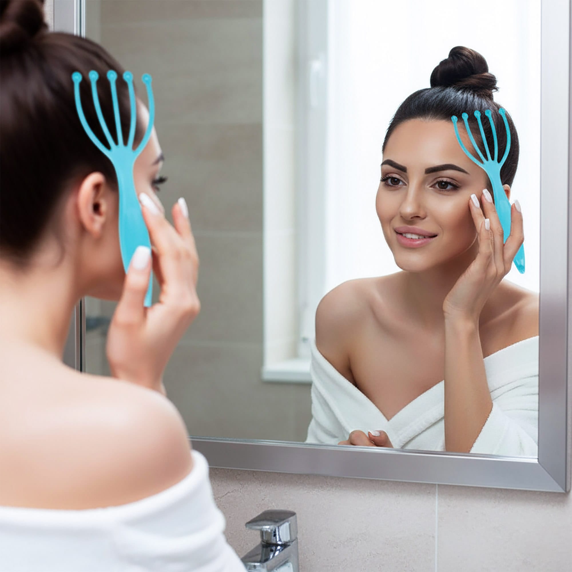 Masażer Ajurwedyjski do Skóry Głowy Włosów Wcierki Drapaczka Grabki Ręczny 7 Masażer Ajurwedyjski do Skóry Głowy Włosów Wcierki Drapaczka Grabki Ręczny - obrazek 7