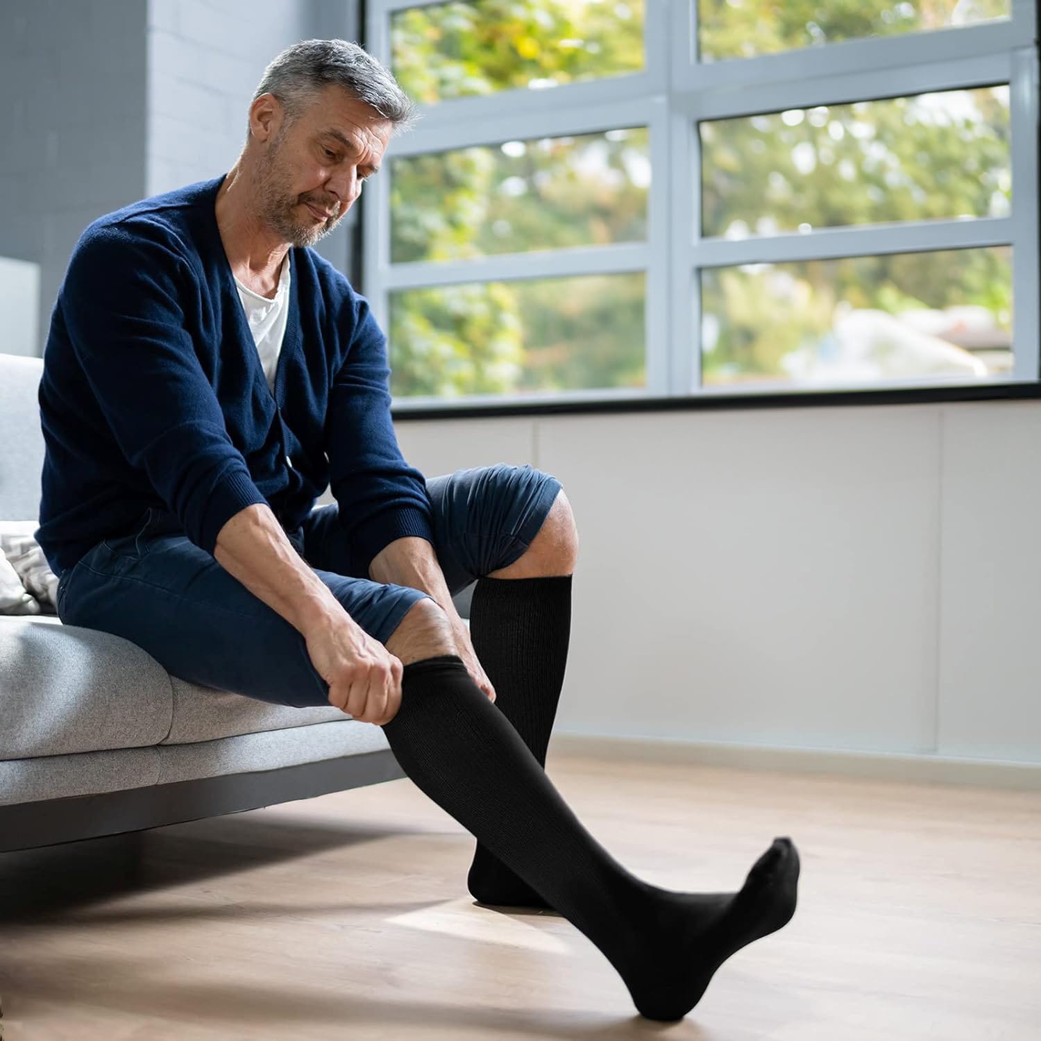 3 Pary Podkolanówki Uciskowe Skarpety Kompresyjne Przeciwżylakowe na Żylaki 2 3 Pary Podkolanówki Uciskowe Skarpety Kompresyjne Przeciwżylakowe na Żylaki - obrazek 2