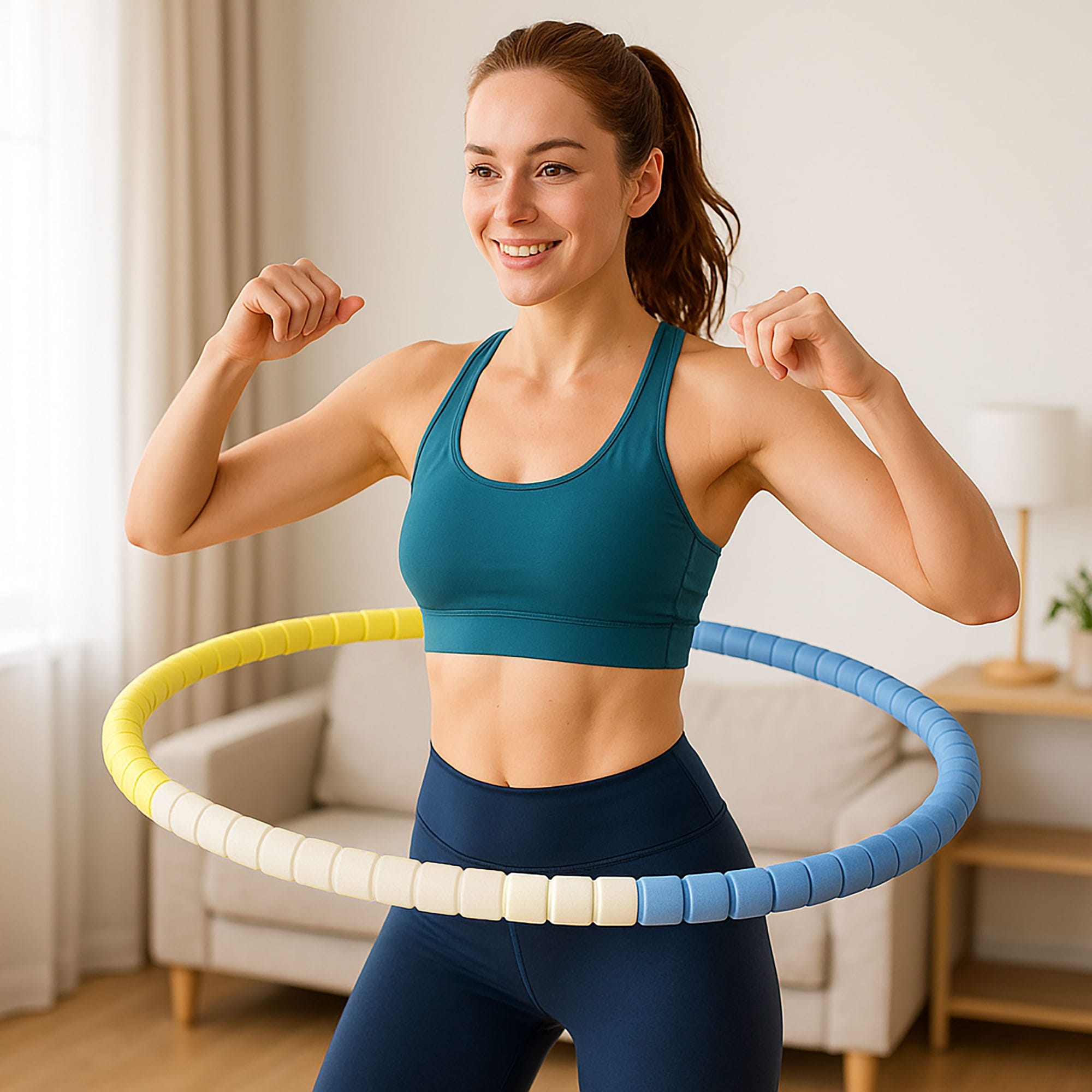 Hula Hop do Ćwiczeń Fitness na Brzuch Składane Koło Odchudzające Masujące 3 Hula Hop do Ćwiczeń Fitness na Brzuch Składane Koło Odchudzające Masujące - obrazek 3