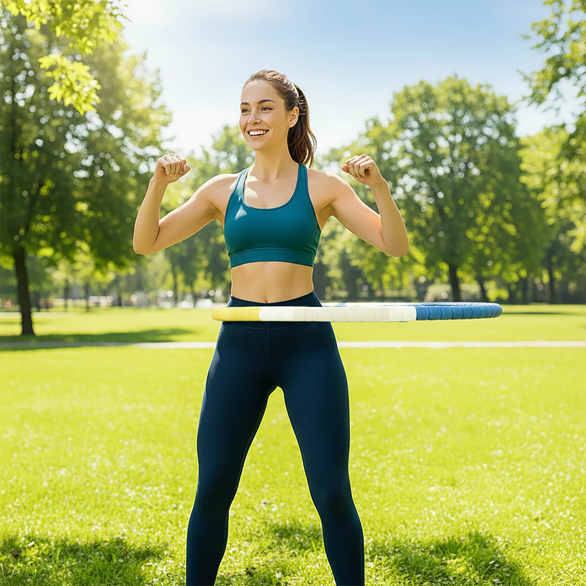 Hula Hop do Ćwiczeń Fitness na Brzuch Składane Koło Odchudzające Masujące 2 Hula Hop do Ćwiczeń Fitness na Brzuch Składane Koło Odchudzające Masujące - obrazek 2