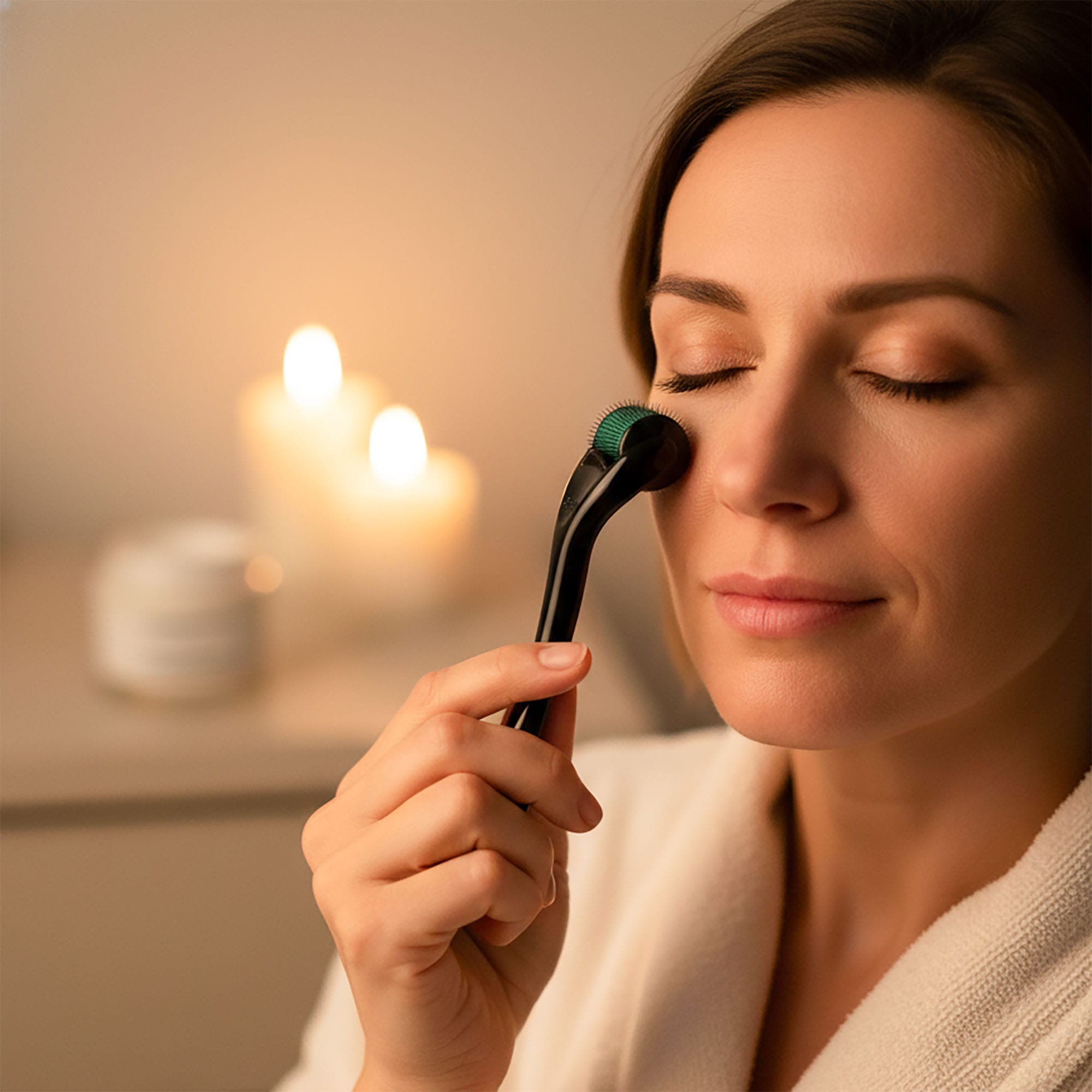 Derma Roller Mezoterapia Igłowa Masażer Roller Wałek do Masażu Twarzy 0,5 mm 2 Derma Roller Mezoterapia Igłowa Masażer Roller Wałek do Masażu Twarzy 0,5 mm - obrazek 2