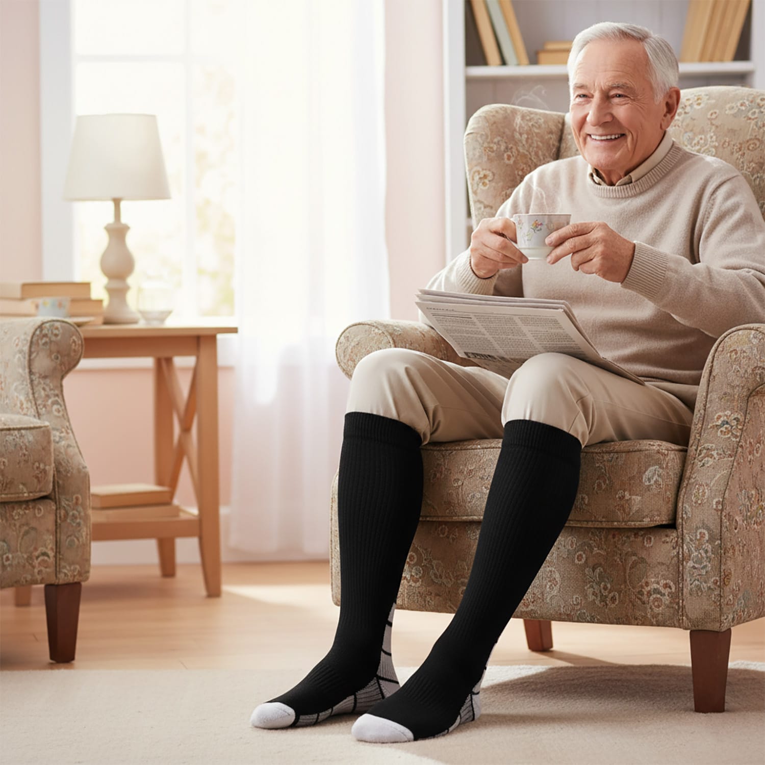 3 pack Kompresyjne Podkolanówki Skarpety Uciskowe Przeciwżylakowe na Żylaki Długie L/XL 3 3 pack Kompresyjne Podkolanówki Skarpety Uciskowe Przeciwżylakowe na Żylaki Długie L/XL - obrazek 3