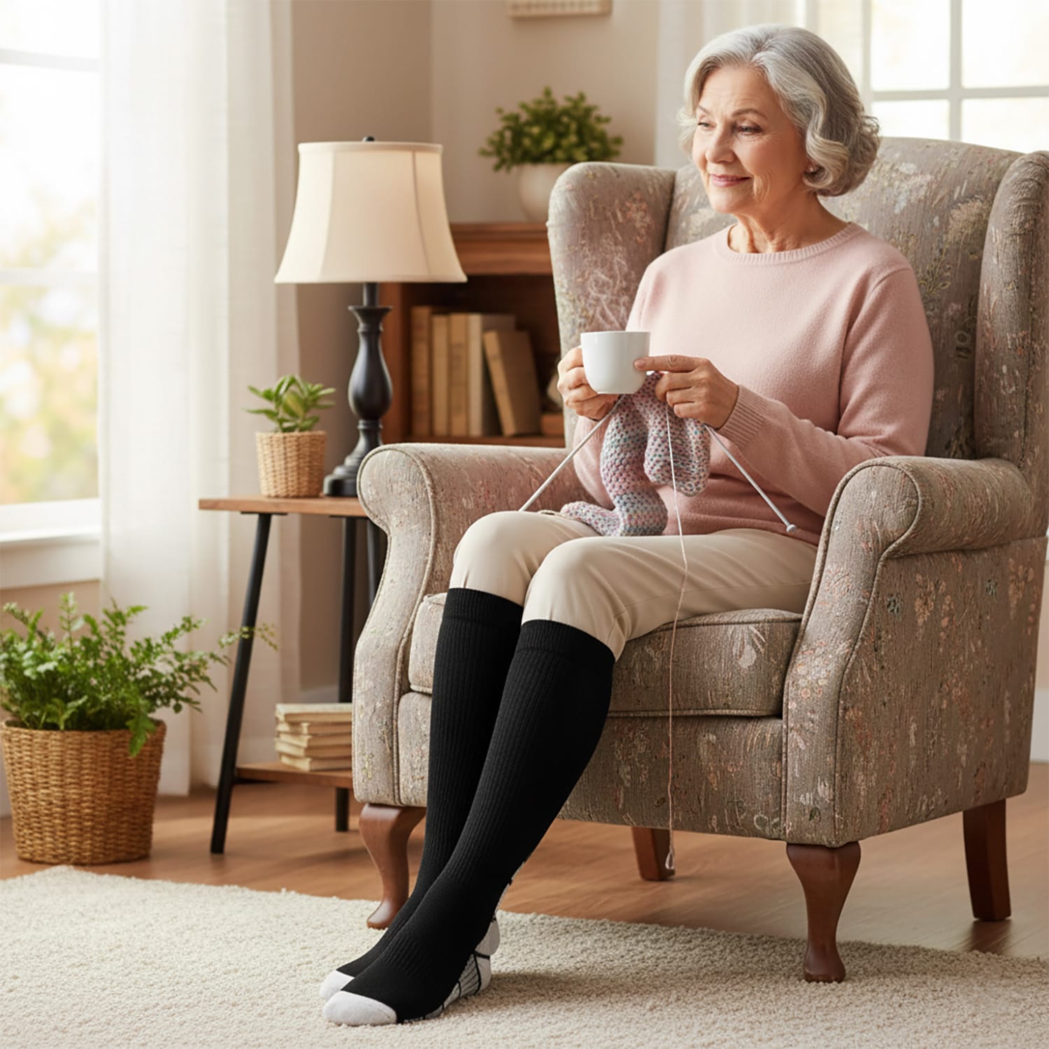 3 pack Kompresyjne Podkolanówki Skarpety Uciskowe Przeciwżylakowe na Żylaki Długie L/XL 5 3 pack Kompresyjne Podkolanówki Skarpety Uciskowe Przeciwżylakowe na Żylaki Długie L/XL - obrazek 5