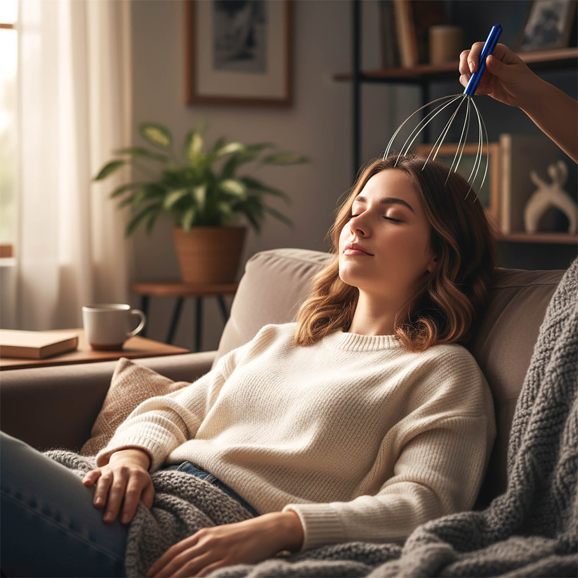 Masażer Ajurwedyjski do Masażu Skóry Głowy Skalpu na Porost Włosów Stalowy 4 Masażer Ajurwedyjski do Masażu Skóry Głowy Skalpu na Porost Włosów Stalowy - obrazek 4