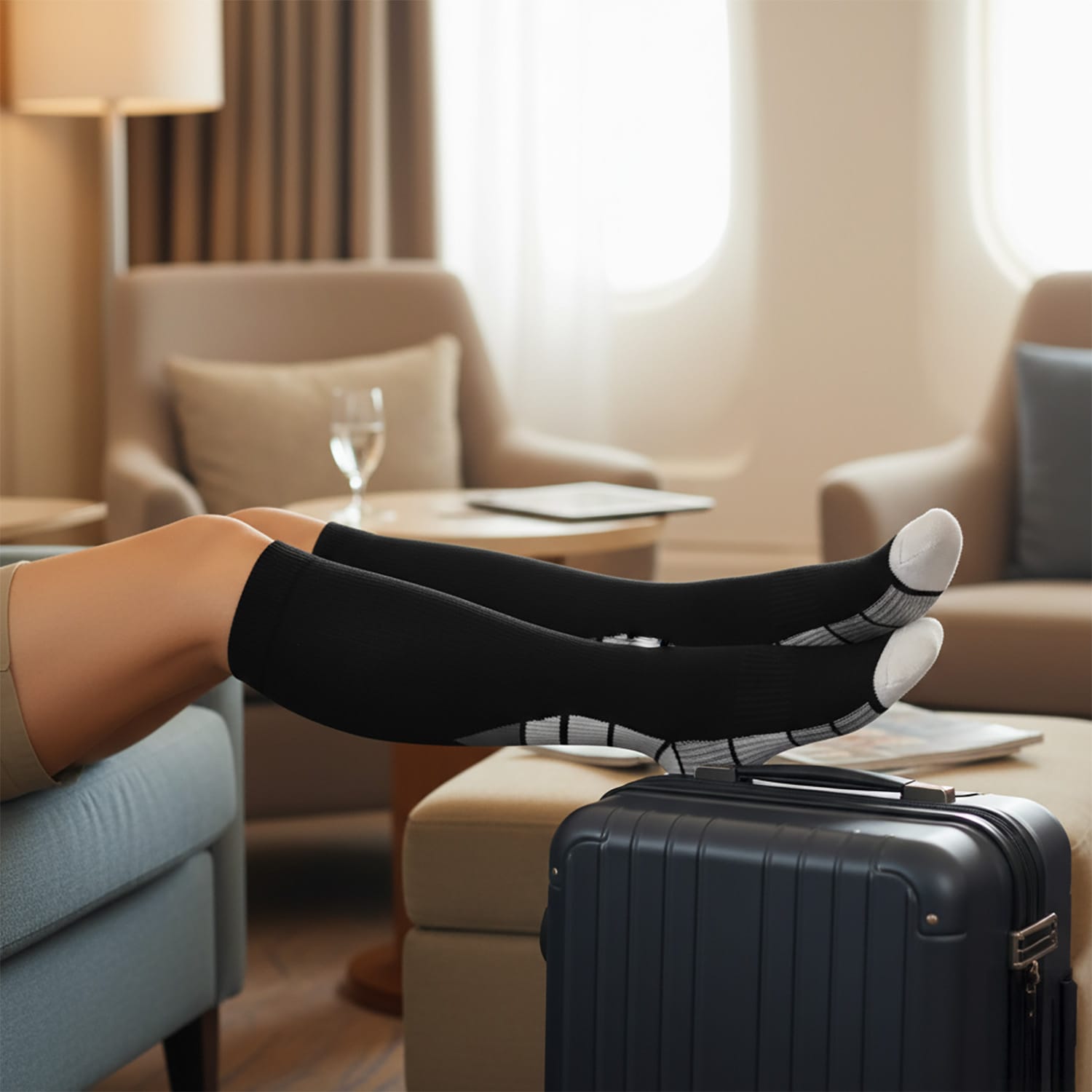 3 pack Kompresyjne Podkolanówki Skarpety Uciskowe Przeciwżylakowe na Żylaki Długie S/M 7 3 pack Kompresyjne Podkolanówki Skarpety Uciskowe Przeciwżylakowe na Żylaki Długie S/M - obrazek 7