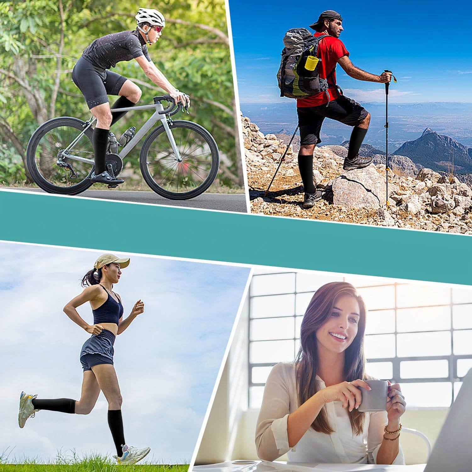 3 Pary Podkolanówki Uciskowe Skarpety Kompresyjne Przeciwżylakowe na Żylaki 6 3 Pary Podkolanówki Uciskowe Skarpety Kompresyjne Przeciwżylakowe na Żylaki - obrazek 6