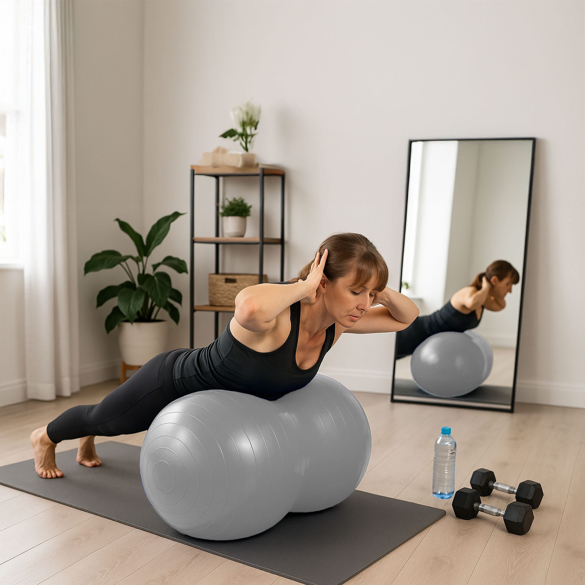 Piłka Rehabilitacyjna Gimnastyczna Do Ćwiczeń Fasolka Orzeszek Fitness Jogi 80x40 z Pompką 6 Piłka Rehabilitacyjna Gimnastyczna Do Ćwiczeń Fasolka Orzeszek Fitness Jogi 80x40 z Pompką - obrazek 6