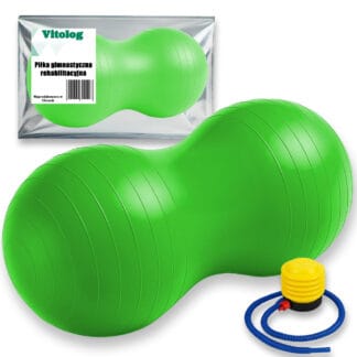 Piłka Rehabilitacyjna Gimnastyczna Do Ćwiczeń Fasolka Orzeszek Fitness Jogi 80x40 z Pompką