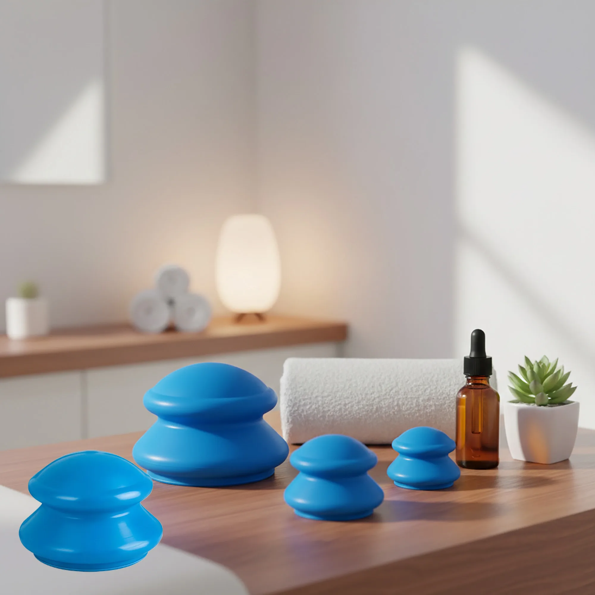 Bańki Chińskie Gumowe Próżniowe Bezogniowe do Masażu na Cellulit 4 sztuki - obrazek 7