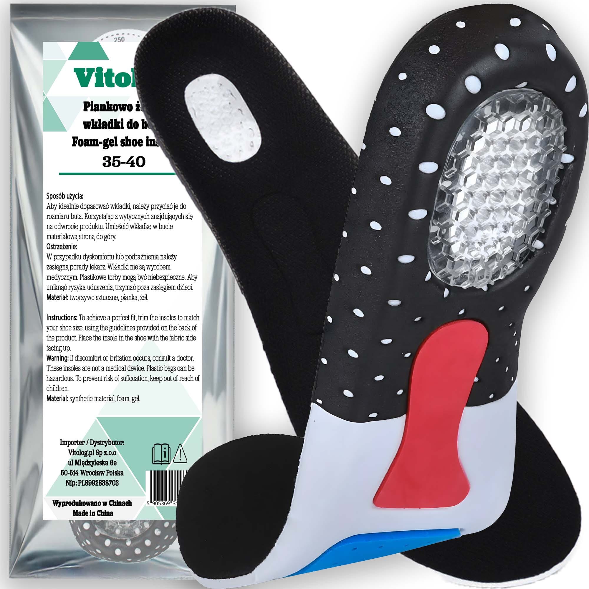 Sportowe Wkładki do Butów Amortyzujące na Bolące Stopy Ostrogi Pięty 2 Sportowe Wkładki do Butów Amortyzujące na Bolące Stopy Ostrogi Pięty - obrazek 2