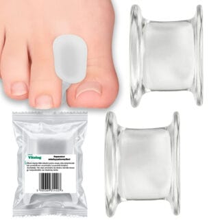 2x Żelowy Klin Międzypalcowy Separator Palców Stóp Klin Osłonka Nakładka na Zachodzące Palce Haluksy