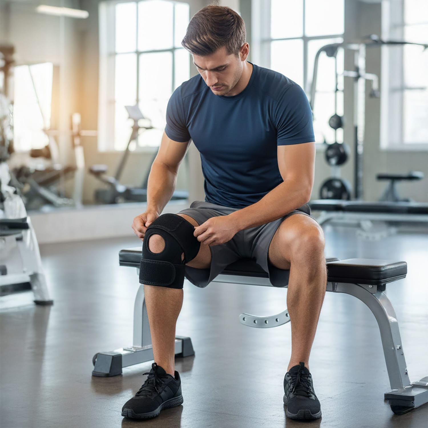 Stabilizator Kolana Opaska Ściągacz Usztywniacz na Kolano Rzepkę Sportowa Elastyczna 4 Stabilizator Kolana Opaska Ściągacz Usztywniacz na Kolano Rzepkę Sportowa Elastyczna - obrazek 4