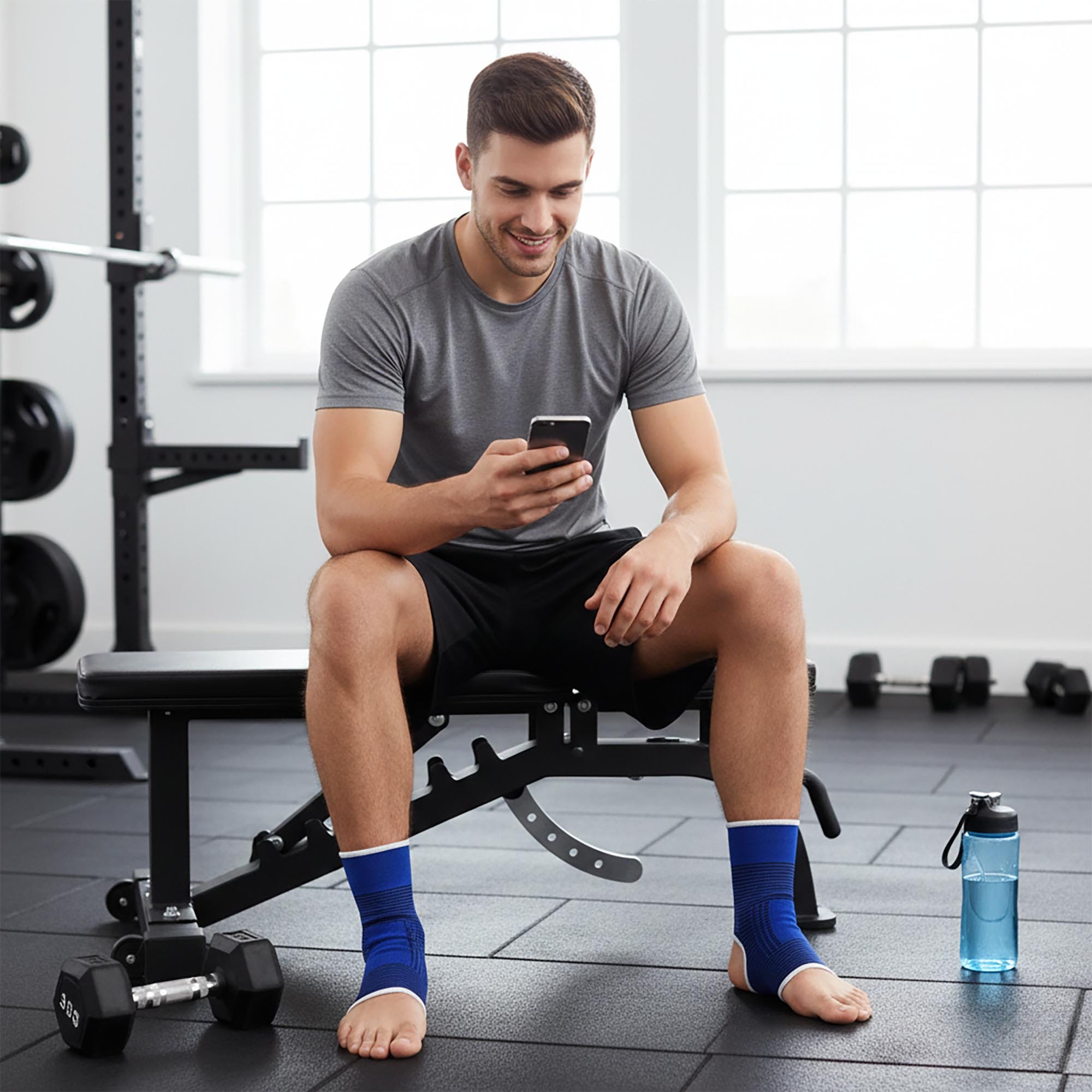 2x Opaska Kompresyjna na Kostkę Stabilizator Sportowy Ściągacz Kostki Stopy Elastyczna na Siłownię 5 2x Opaska Kompresyjna na Kostkę Stabilizator Sportowy Ściągacz Kostki Stopy Elastyczna na Siłownię - obrazek 5