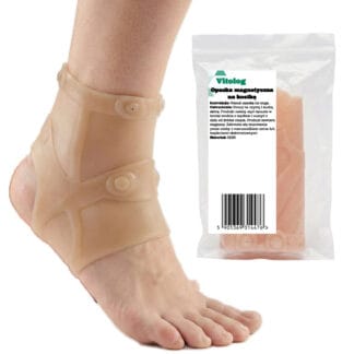 Opaska Magnetyczna na Kostkę Ból Stóp Stabilizator Kostki z 6 Magnesami Elastyczna Żelowa na Bóle Reumatyczne