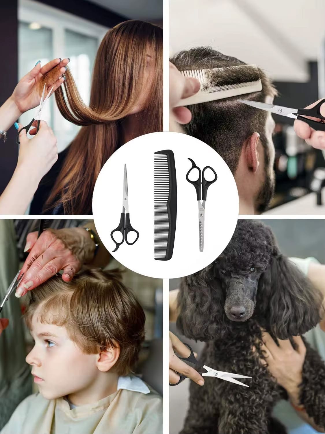 Nożyczki Fryzjerskie Degażówki Grzebień do Włosów Zestaw Barberski 3w1 9 Nożyczki Fryzjerskie Degażówki Grzebień do Włosów Zestaw Barberski 3w1 - obrazek 9
