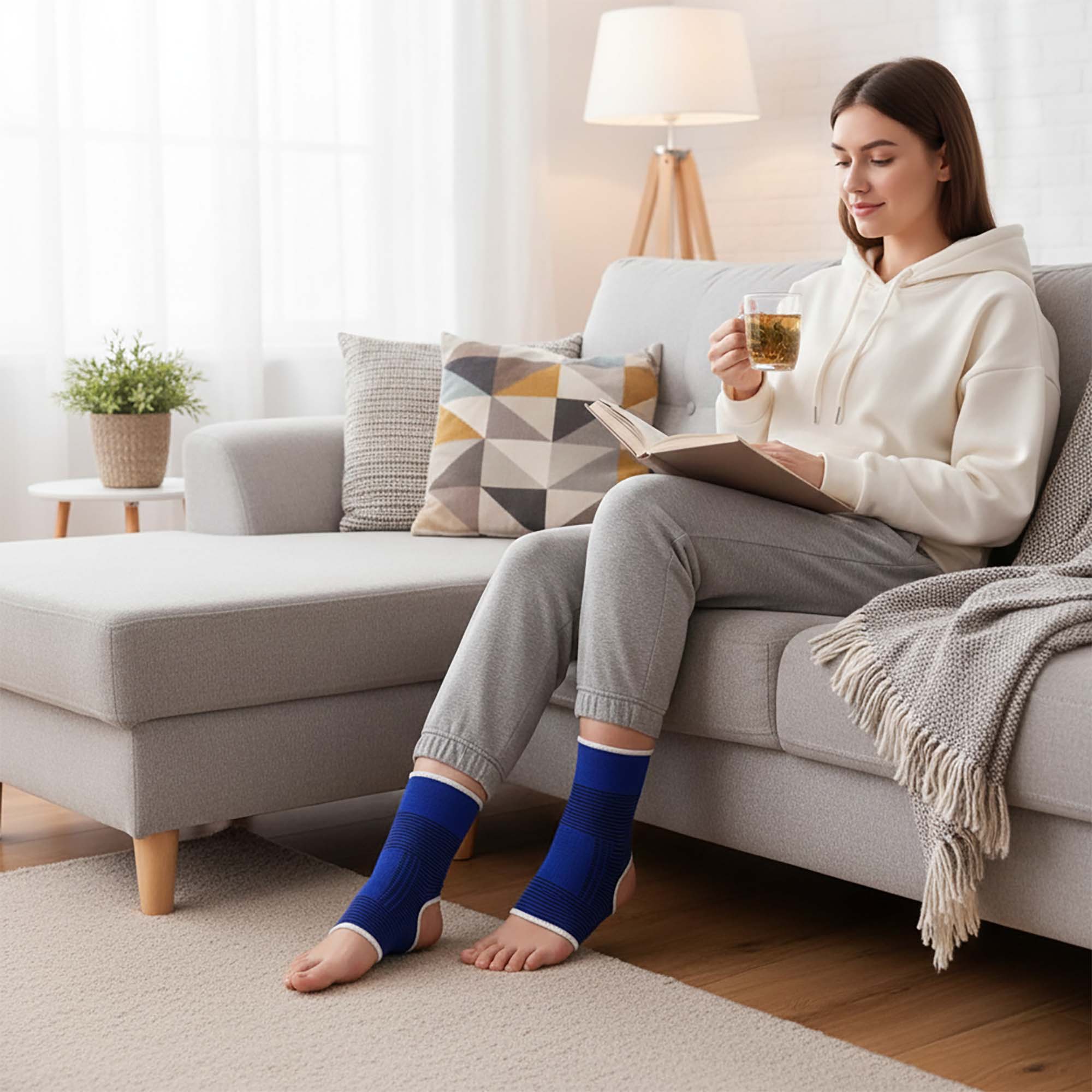 2x Opaska Kompresyjna na Kostkę Stabilizator Sportowy Ściągacz Kostki Stopy Elastyczna na Siłownię 2 2x Opaska Kompresyjna na Kostkę Stabilizator Sportowy Ściągacz Kostki Stopy Elastyczna na Siłownię - obrazek 2