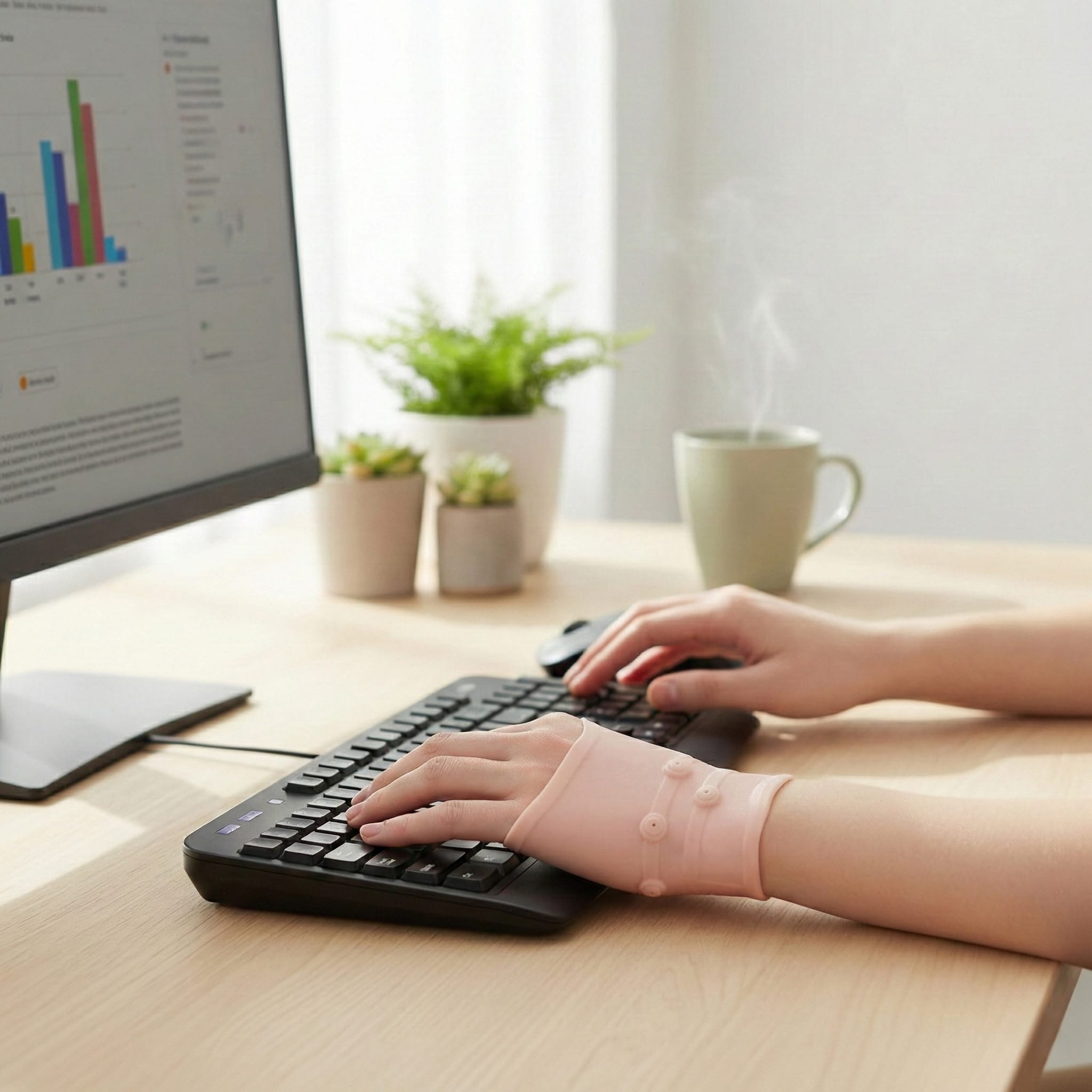 Opaska Magnetyczna na Nadgarstek Dłoń Stabilizator Nadgarstka z 6 Magnesami Elastyczna Żelowa Kompresyjna 2 Opaska Magnetyczna na Nadgarstek Dłoń Stabilizator Nadgarstka z 6 Magnesami Elastyczna Żelowa Kompresyjna - obrazek 2